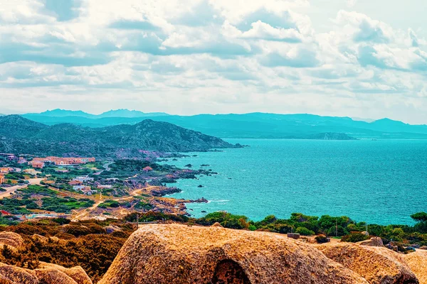 Paesaggio Capo Testa Santa Teresa Gallura Sul Mar Mediterraneo Sardegna — Foto Stock