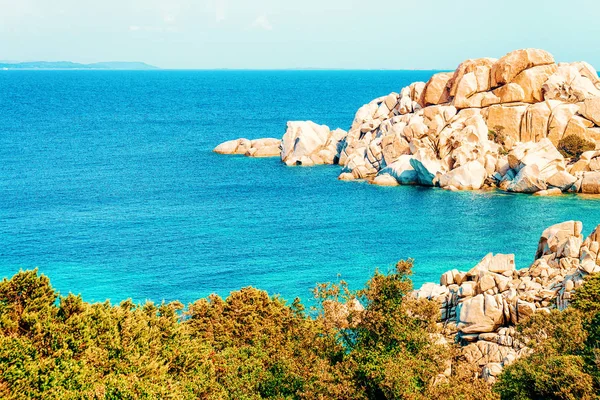 Costa Rocciosa Capo Testa Santa Teresa Gallura Sul Mar Mediterraneo — Foto Stock