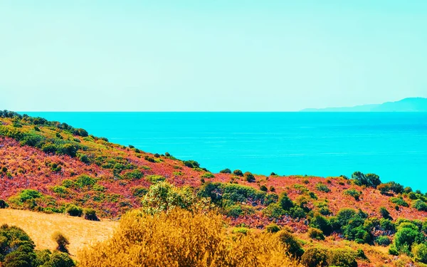 Beautiful Nature Villasimius Bay Blue Waters Mediterranean Sea Sardinia Island — Stock Photo, Image