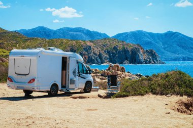Akdeniz'de Capo Pecora tatil trailer, Sardunya, İtalya
