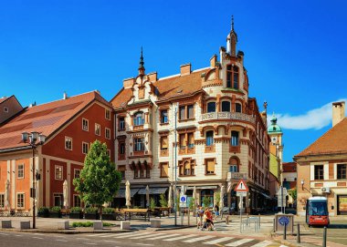 Maribor, Slovenya - 29 Nisan 2018: Rotovz Belediye Binası Maribor, Aşağı Steierdi, Slovenya