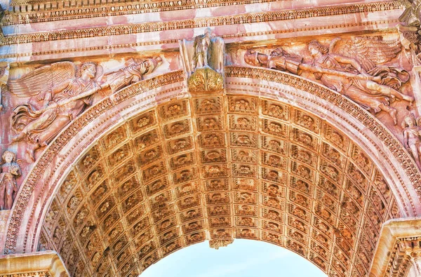 Fragment Arch Constantine Rome Italy — Stock Photo, Image