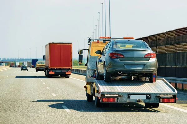 Car Transporter Weg Tsjechië — Stockfoto