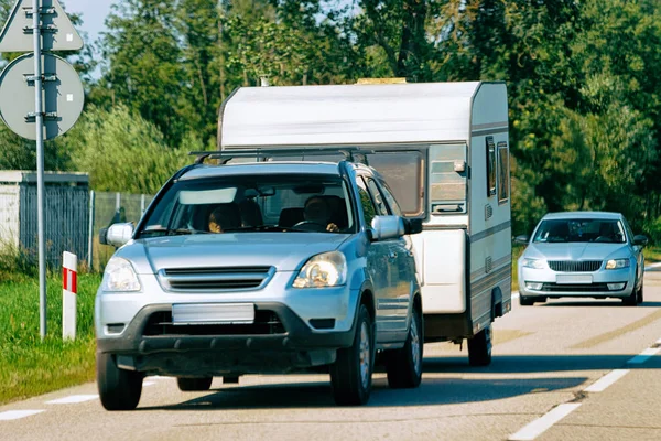 Camper Vägen Warszawa Polen — Stockfoto