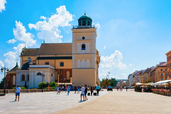 Varsovia Polonia Julio 2018 Iglesia Santa Ana Plaza Del Castillo — Foto de Stock