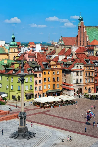 Aerial View Sigismund Column Castle Square Old Town Warsaw Poland — Stock Photo, Image