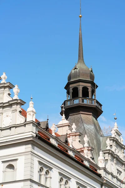 Edificio Decorato Con Torre Della Piazza Del Municipio Rotovz Maribor — Foto Stock