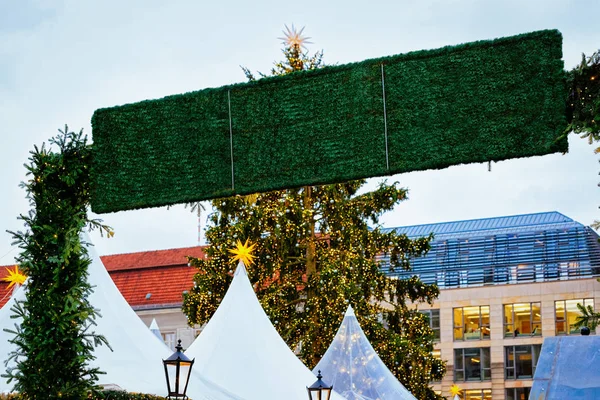 Kerstmarkt Gendarmenmarkt Winter Van Berlijn Duitsland Advent Fair Decoratie Kraampjes — Stockfoto