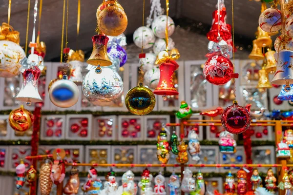 Addobbi Alberi Natale Nel Mercatino Natale Del Municipio Berlino Germania — Foto Stock