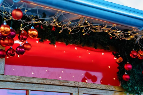 Decorazioni Mercatino Natale Della Gendarmenmarkt Berlino Germania Fiera Dell Avvento — Foto Stock