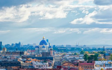 St Petersburg Trinity Kilisesi Cityscape, Rusya.
