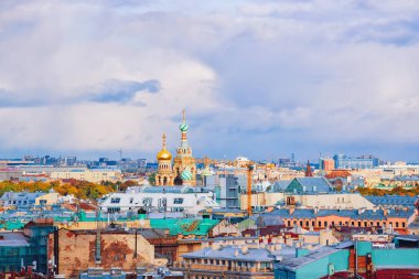 Dökülen Kan Üzerine Kurtarıcı Kilisesi Cityscape, St Petersburg, Rusya.