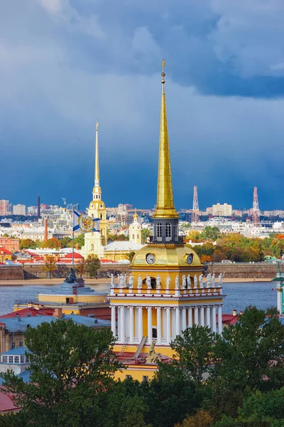 Cityscape Spire Admiralitás Épület Saint Petersburg Oroszország — Stock Fotó