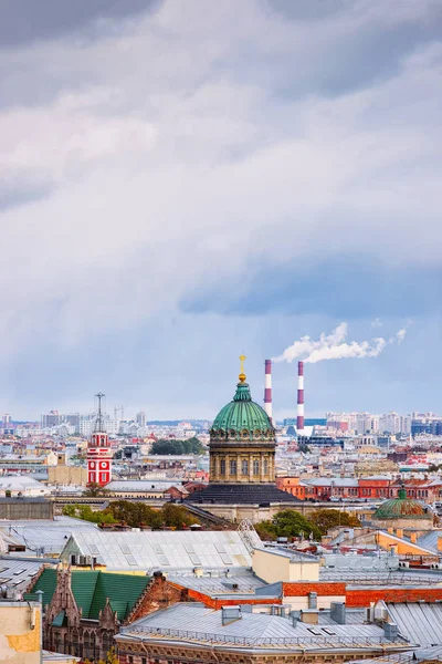 Cityscape Met Kazan Kathedraal Sint Petersburg Rusland — Stockfoto
