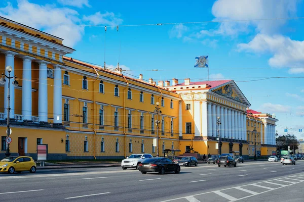 Vista Panorámica Con Edificio Del Almirantazgo San Petersburgo Rusia — Foto de Stock