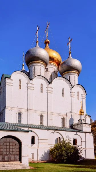 Katedra Matki Bożej Smoleńskiej Klasztorze Novodevichy Moskwie Rosji — Zdjęcie stockowe