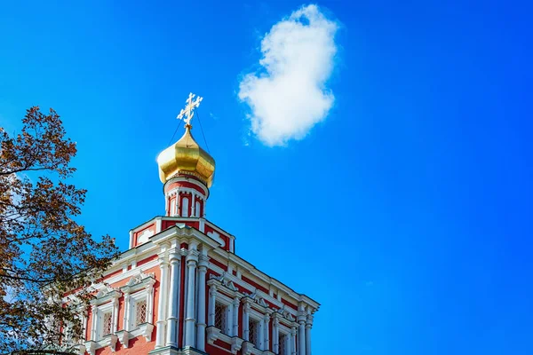 Torre Uspenskaya Igreja Convento Novodevichy Moscou Rússia — Fotografia de Stock