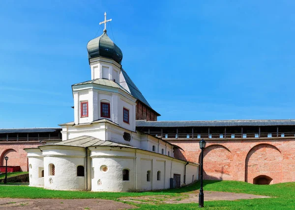 Igreja Intercessão Kremlin Veliky Novgorod Rússia — Fotografia de Stock