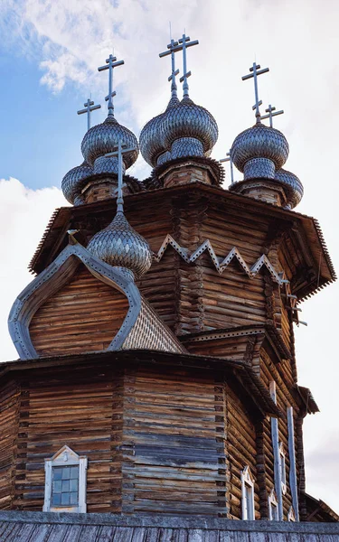 Kizhi Pogost Mit Der Kirche Der Fürbitte Der Jungfrau Auf — Stockfoto