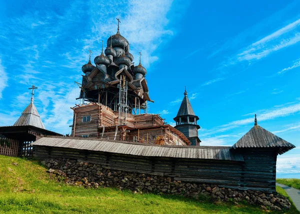 Kizhi Pogost Met Transfiguration Church Aan Het Ladoga Meer Karelië — Stockfoto