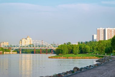 Sahne Kolomenskoye Park Moskova Rusya'da Moskova Nehri ile