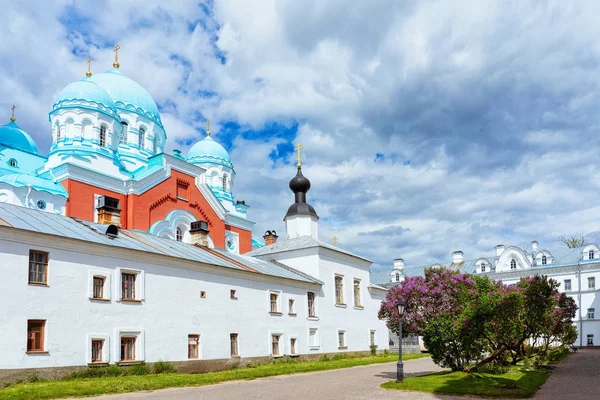 Monasterio Valaam Karelia Rusia Está Situado Una Isla Lago Lagoda —  Fotos de Stock