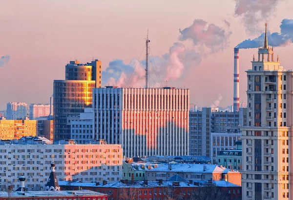 Panoráma Města Moskvy Moderní Architekturou Rusku — Stock fotografie