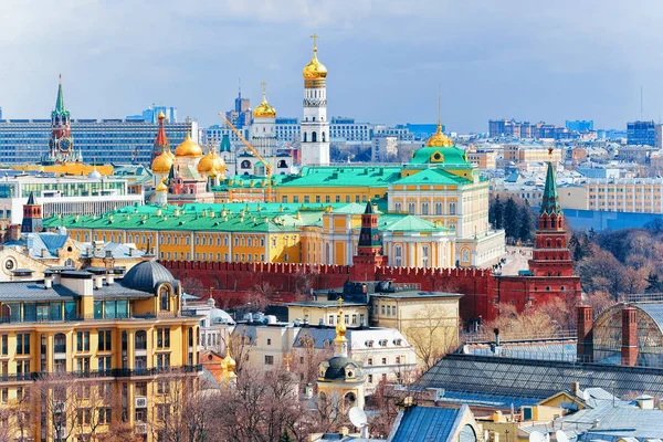 Vista Aérea Del Kremlin Moscú Rusia Por Mañana —  Fotos de Stock