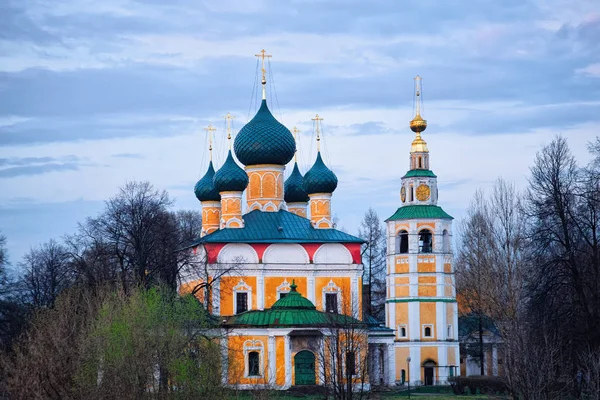 Színeváltozása Templom Uglich Oroszország Yaroslavl Régióban — Stock Fotó