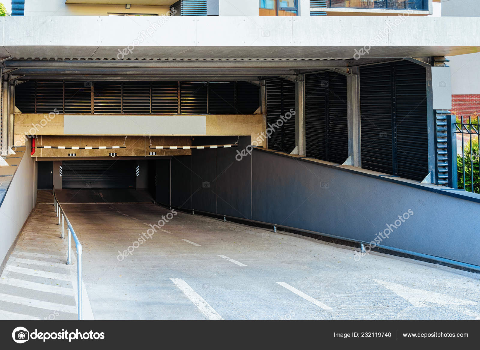 Modern Residential Apartment Building Architecture Garage House