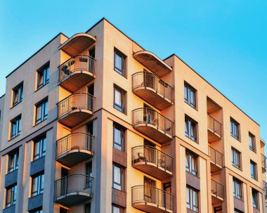 Modern lüks konut daire ev, konsept inşa parçası.