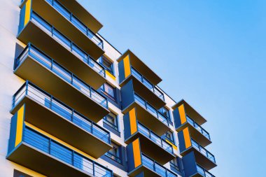 Modern konut ev daire konut yapı parçası. Kopya alanı için yer de dahil olmak üzere