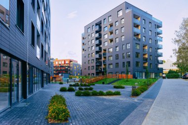 Modern konut daire ev Tesisatı karmaşık, açık kavramı. 