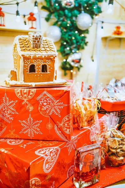 Gingerbread House Christmas Market Vilnius Lithuania — Stock Photo, Image