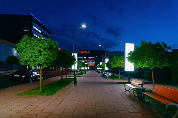 Vilnius Litvánia 2018 Szeptember Park Modern Bevásárlóközpont Építési Ozas Koncepció — Stock Fotó