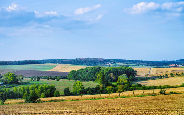 Scenery with the field in Czech republic