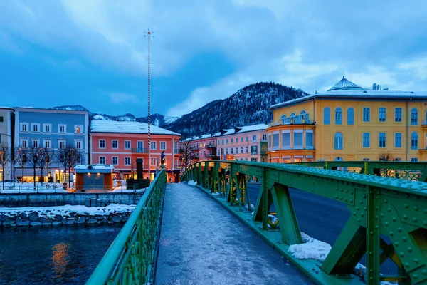 Most v lázních a lyžařských letoviscích Bad Ischl v Rakousku — Stock fotografie