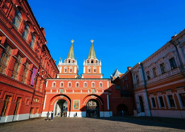 Entrada a la Plaza Roja en la Puerta de la Resurrección en Moscú —  Fotos de Stock