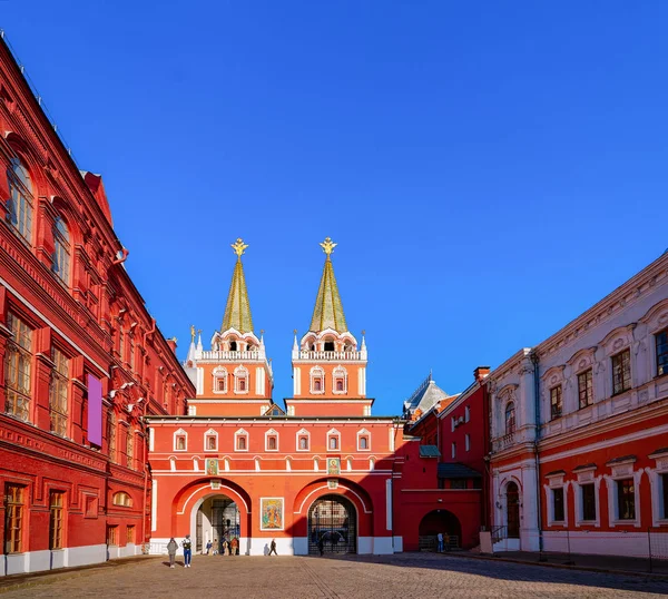 Entrada na Praça Vermelha no Portão da Ressurreição em Moscou — Fotografia de Stock