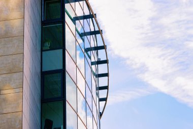 Modern yeni kurumsal iş ofis bina konsepti ve kopya s