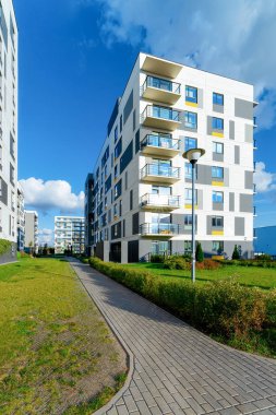 Daire modern ev konut kompleksi gayrimenkul açık