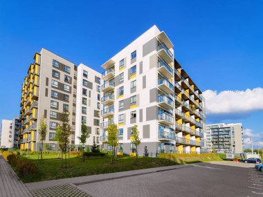 Daire modern ev konut kompleksi gayrimenkul açık