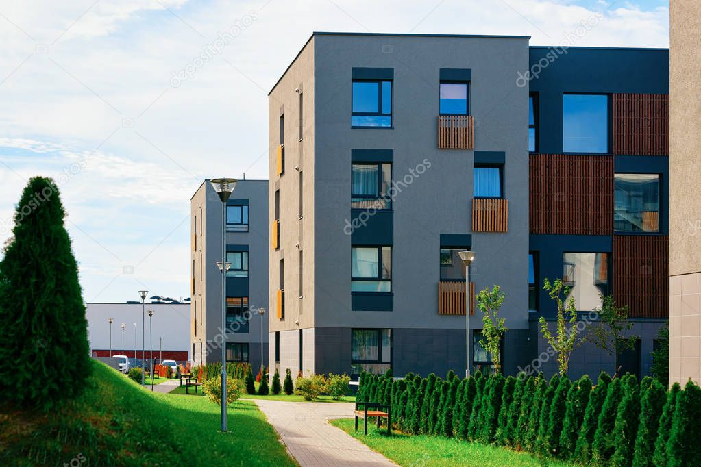 Apartment modern houses homes residential buildings real estate outdoor