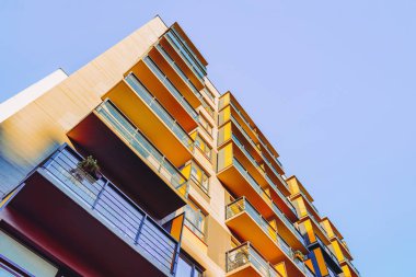 Cephe Eu blok modern apartman evi kopyalama alanı