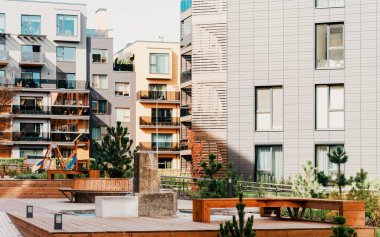 Konut binaları çeyrek mimari kompleksinde Avrupa Çeşmesi