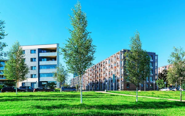 EU Park novo apartamento edifícios residenciais com instalações ao ar livre Vilnius — Fotografia de Stock