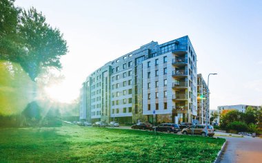 Eu Modern daire ev ev gayrimenkul açık günbatımı