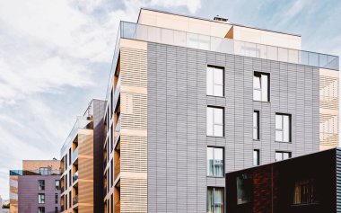 Avrupa Birliği Modern teraslı konut binaları kompleksi