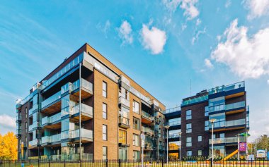 Konut binasının ab cam modern mimarisi