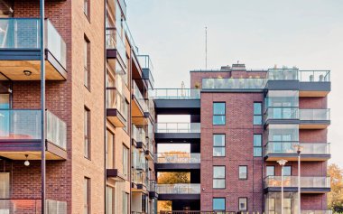 Apartman ın ab cam modern mimarisi